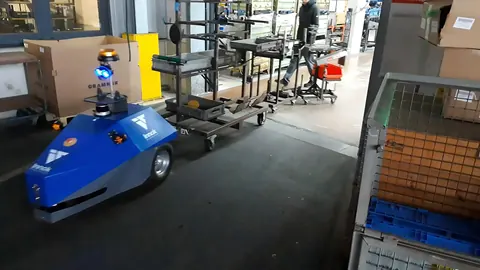 INDUROS 700s: INDUROS pulling a trailer indoors