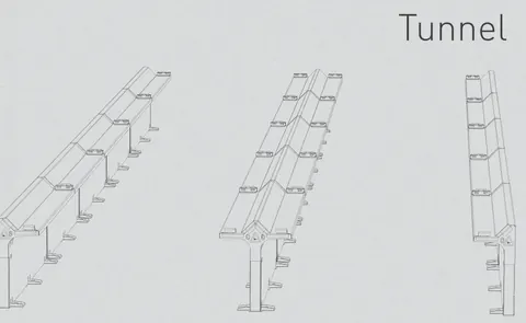 Pallet Stations: Tunnel: stations placed end to end for deep-lane storage
